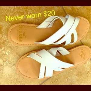 White Hollister Sandals